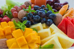 A variety of fruit on a tray