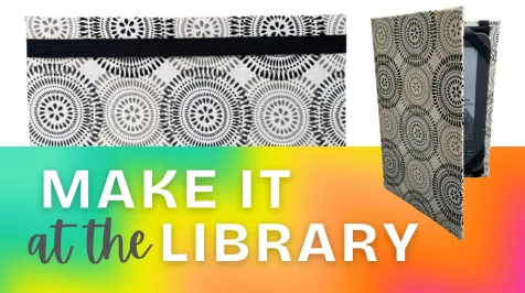 ebook case covered with decorative fabric