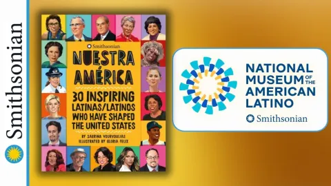 A book featuring portraits of Latino-Americans