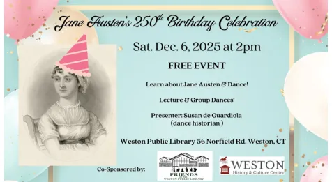 Flyer image for Jane Austen birthday event
