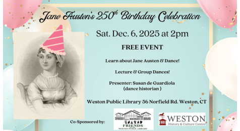 Flyer image for Jane Austen birthday event