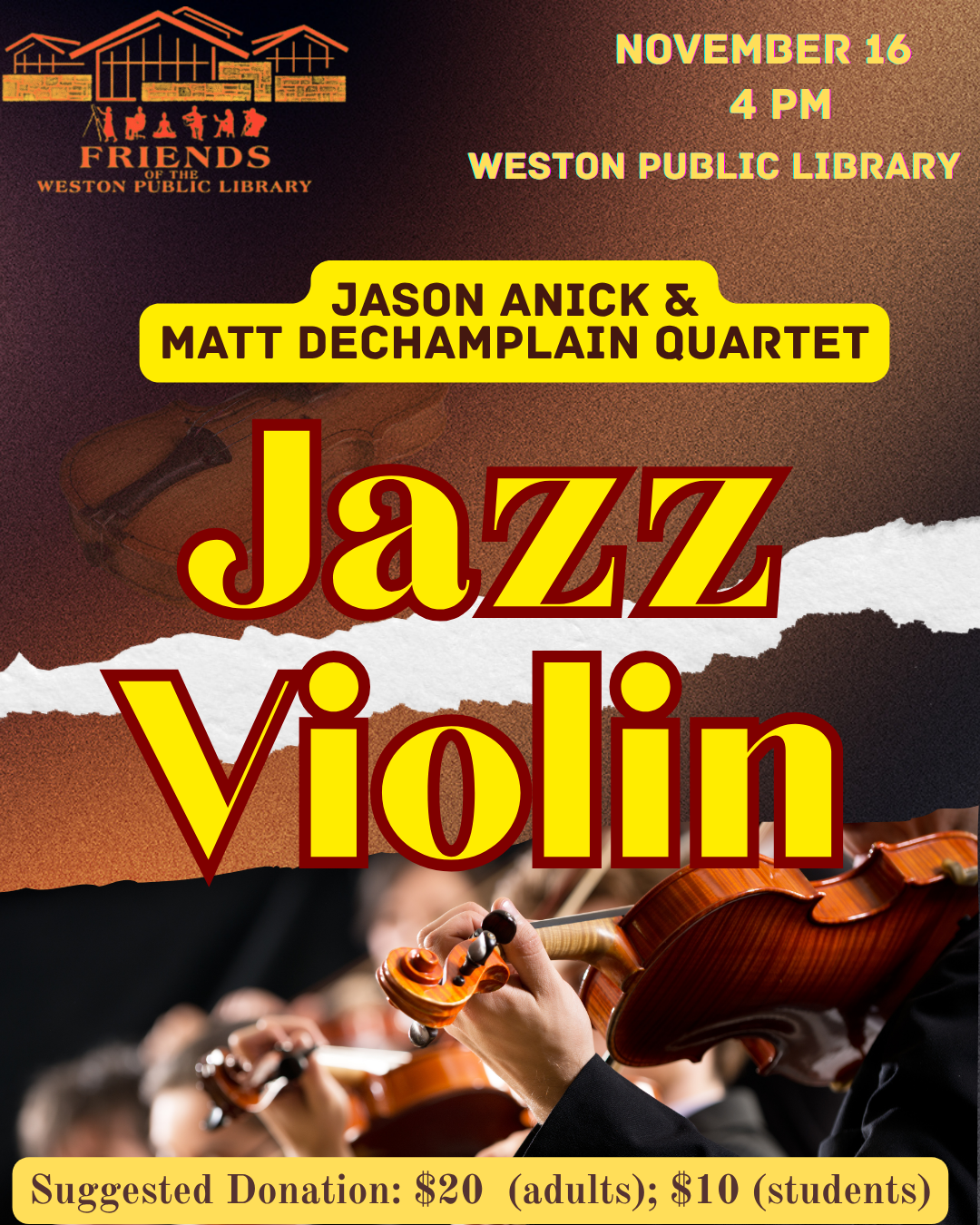 Flyer for Sunday Soundscapes November 16 event